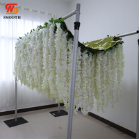 Fleur artificielle en soie de haute qualité Wisteria, vigne, décoration de mariage, décoration florale suspendue pour salle de banquet