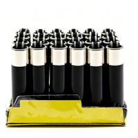Briquet coupe-vent en acier inoxydable et plastique, rechargeable, écologique, avec logo personnalisé et dégradé de couleurs, sablé, pour cadeaux promotionnels
