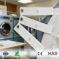 Etichetta RFID UHF Industriale all'Ingrosso Resistente alle Alte Temperature Lavabile Morbida Tessuta per Gestione Abbigliamento