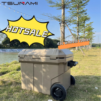 Roto moule 45L roues glacière aliments surgelés fruits boisson RVs BBQ chariots de golf robuste Portable poignée refroidisseur