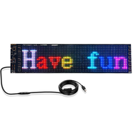 Panneau matriciel LED programmable flexible, écran d'affichage pour fenêtre de voiture, autocollant numérique LED étanche