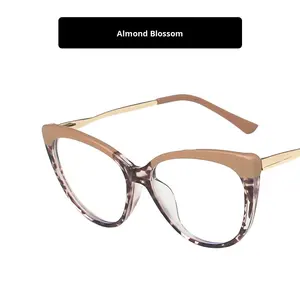 Hermosos marcos <span class=keywords><strong>de</strong></span> anteojos <span class=keywords><strong>de</strong></span> ojo <span class=keywords><strong>de</strong></span> gato Retro Europeo Americano Tr90 Anti-Blue Light Gafas <span class=keywords><strong>de</strong></span> aleación <span class=keywords><strong>de</strong></span> moda personalizadas para <span class=keywords><strong>mujer</strong></span> joven - Product Image 4