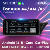 Reproductor de Radio para Auto MEKEDE MNX Android con Pantalla Táctil, Cámara Panorámica de 360°, 6 128G para Audi A4 2009-2016 1920*720