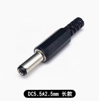 Enchufe de alimentación de CC Dc002 Dc005 3,5*1,3 4,0*1,7 5,5*2,1X2,5mm Adaptador de conector macho hembra Material de contacto de latón ABS