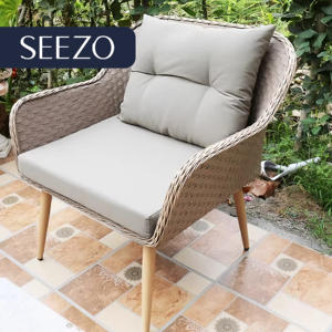 Canapé d'extérieur en rotin pour patio, ensemble <span class=keywords><strong>de</strong></span> canapés <span class=keywords><strong>de</strong></span> balcon en métal, canapé <span class=keywords><strong>de</strong></span> <span class=keywords><strong>jardin</strong></span> en rotin imperméable avec table en verre – Vente chaude - Product Image 3