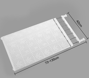 <span class=keywords><strong>Étagère</strong></span> de rangement en métal extensible, <span class=keywords><strong>séparateur</strong></span> de séparation pour armoire, garde-robe et placard, organisateur réglable - Product Image 6