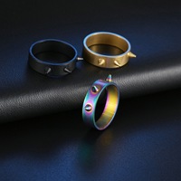 Bagues plaquées 6 mm style punk à 3 pointes, pour défense d'urgence, unisexe, pour couple, à porter au quotidien, bijoux en gros