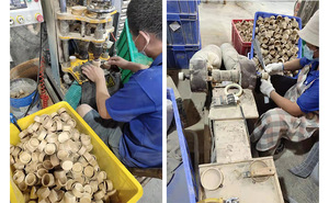 Lampe de chevet LED 3D personnalisée avec base en bois, acrylique et télécommande - Product Image 5