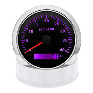 4000 tr/min noir 7 rétroéclairages numériques 85mm tachymètre Diesel jauge RPM <span class=keywords><strong>compteur</strong></span> REV avec <span class=keywords><strong>compteur</strong></span> horaire - Product Image 3