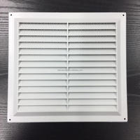 Grilles d'aération carrées modernes pour ventilation CVC, grille de couverture de conduit mural en plastique avec filet