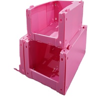 Boîtes de rangement en plastique ondulé pliables, empilables et recyclables pour les chaussettes et les vêtements