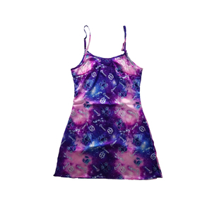 Chemise de nuit en satin personnalisée pour <span class=keywords><strong>femme</strong></span>, motif 12 signes du zodiaque, style été, nuisette sexy, lingerie, chemise de nuit complète - Product Image 3