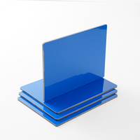 Panneau composite en aluminium brillant 4 mm, taille personnalisée, revêtement FEVE, panneau ACM bronze pour façades architecturales