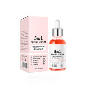 Vitaminas de ácido hialurônico de clareamento 5 em 1 C & E Instant <span class=keywords><strong>Boost</strong></span> <span class=keywords><strong>Anti</strong></span>-Envelhecimento Peptide Colágeno Soro Facial - Product Image 1