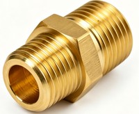 Raccord de tuyauterie hexagonal en laiton usiné sur mesure par CNC, adaptateur fileté de tournage de précision, usinage CNC 5 axes
