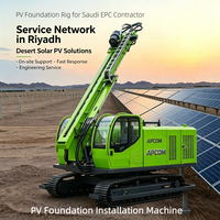 Machine de pose de pieux solaires hydrauliques APCOM hors réseau pour projets solaires isolés