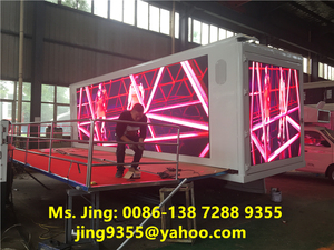 HD P4/P5 al aire libre LED publicidad pantalla cartelera 25 pies vehículo con <span class=keywords><strong>escenario</strong></span> para la venta Indonesia para la publicidad de camiones al aire libre - Product Image 3