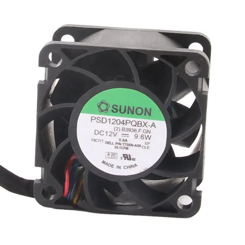 Originele Sunon Gecertificeerd DC12V 0.8A Ec Ac 9.6W 40X40X28Mm 4Cm 4028 Hoge Lucht volume Dell R210 Server PSD1204PQBX-A Koelventilator