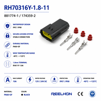 Boîtier de connecteur automobile mâle 3 broches 1,8 mm scellable en PBT, fiche de faisceau de câbles à 1 rangée, certifié CE, fabricant et fournisseur