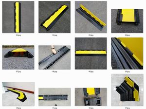 แผ่นยางป้องกันสายเคเบิลแบบหนา 5 ช่อง สีเหลือง สำหรับป้องกันสายไฟ/ท่อ/สายยาง ขายส่งจากโรงงาน - Product Image 2