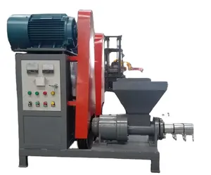 straw sugarcane bagasse waste paper small biomass olive husk automatic smokeless coal charcoal briquette machine