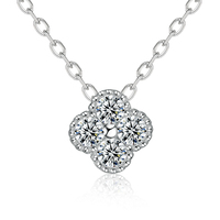 Fabricant de bijoux, collier personnalisé en argent sterling 925 avec zircone pour femmes, pendentif CZ OEM