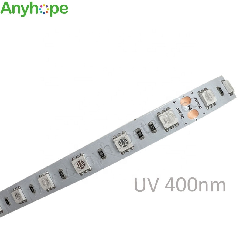 UV LED Strip Banknote Checking UV Black Light Ultraviolet LED Ribbon UVA 400nm 395nm Ultra Violet LED Stripes