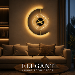 Artistic High-end Nordic Style Semicircle Moon Shape Modern Wall Sconce <b>Clock</b> Light Rechargeable Battery Wall Lamp Night Light - Product Image 1