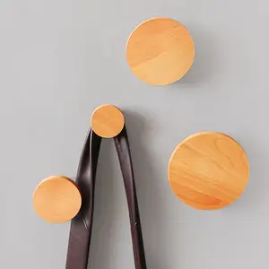 Functional Strong Heavy-duty Rust-proof round removable adhesive wall hooks  