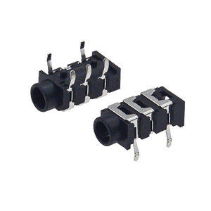Connecteur audio 3,5 mm à 3 pôles stéréo PJ-313, prise verticale à 5 broches pour une transmission de signal stéréo complète - Product Image 1