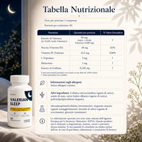 Complément alimentaire ACORN OEM, comprimés pour le sommeil à base de valériane, avec mélatonine et L-tryptophane