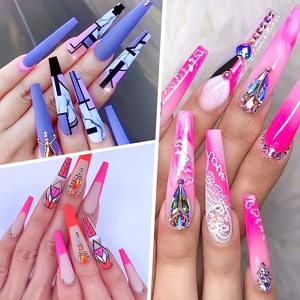 Offre Spéciale – 240 faux ongles en plastique PP à couverture complète, extra longs, transparents, forme cercueil, pour pose rapide (gel) - Product Image 4