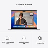 Ordinateur portable ultra-fin Apple AI directement de l'usine : Air 13 pouces SSD M4 (10+8 cœurs) 16 Go 256 Go Argent Idéal pour le travail et les voyages