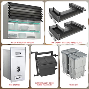 TIANYI Modern Multi-Function Stainless Steel Aluminium <b>Kitchen</b> Cabinet <b>Pull</b>-<b>Out</b> <b>Basket</b> Organizer Slide-<b>Out</b> Storage Shelf Rack - Product Image 5