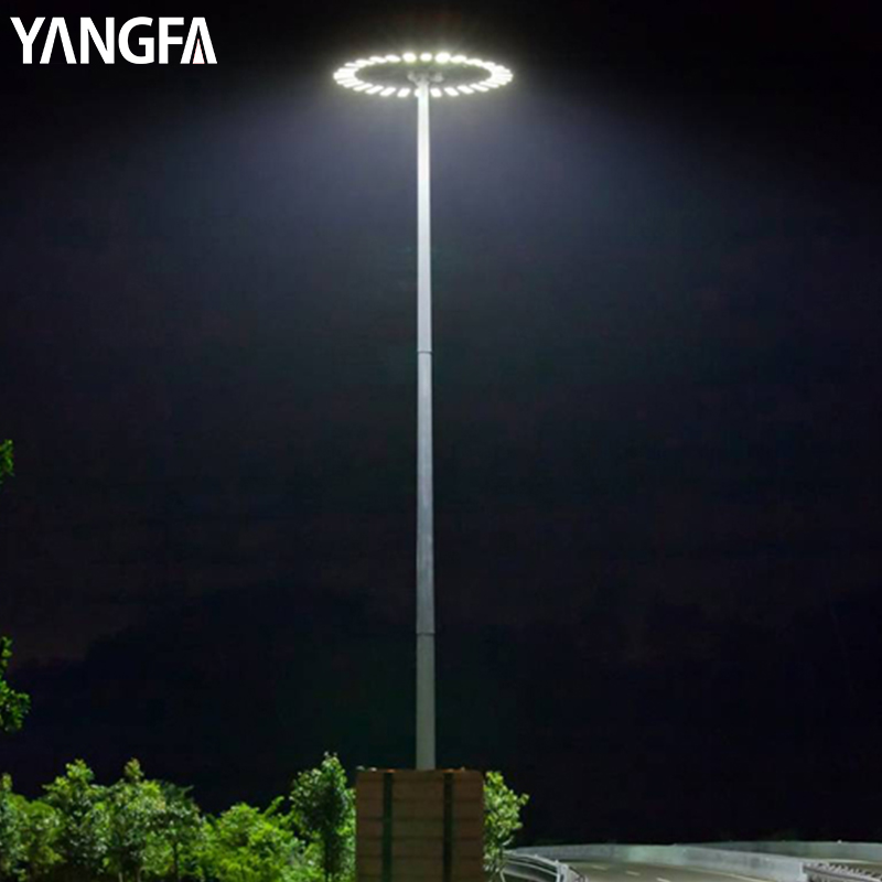 Lampu Sorot Daya Tinggi dengan Tiang, Harga 15M 20M 25M 30M Lampu Tiang LED Tinggi