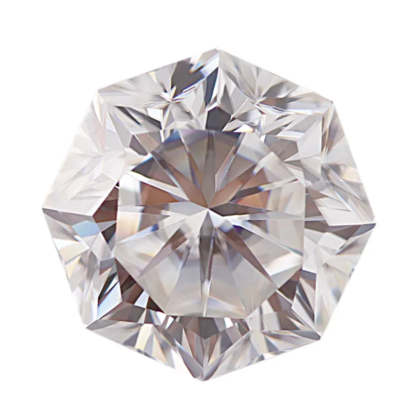 2023 set perhiasan batu dasar Moissanite bentuk spesial octagon berkilau Pop dengan cincin pesta pertunangan