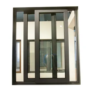 Venta caliente ventana corredera de aluminio secciones catálogo ventanas de marco de aluminio de as2047 windows moderna corredera curva abajo de la ventana