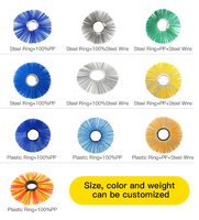 Haute dureté 6 3/8 "X 24" & 162mm * 610mm neige Poly/acier mixte gaufrette balayeuse brosse Angle balai balayeuse accessoire gaufrette brosses