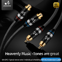 HiFi CE-zertifiziertes PVC-Ummanteltes Dual-RCA-Verlängerungskabel (Stecker auf Buchse) für Lautsprecher, Leistungsverstärker & Monitore