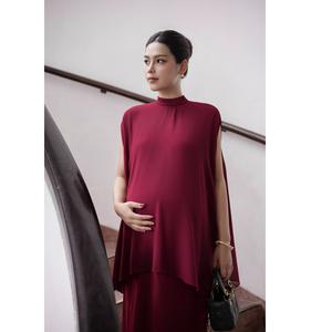 Jupes pour femmes en satin de soie mélangé, tissées, décontractées, mi-longues, à taille élastique, coupe trompette, teintes unies, légères, mi-épaisses, toutes saisons - Product Image 1