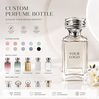 Flacon de parfum en verre personnalisé avec emballage en boîte 100 ml pour marque privée OEM avec bouchon en verre et logo