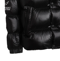 Veste d'hiver décontractée pour homme YuFan, en cuir verni tendance, avec fermeture éclair, col montant double face, rembourrée en duvet