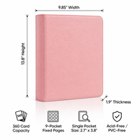 Porte-cartes de collection Jin Ou Color à 9 pochettes en cuir PU personnalisé pour cartes de sport de baseball