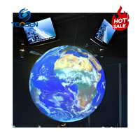 Pantalla LED Esférica Personalizada HD Visión 3D a Todo Color de 360 Grados Irregular para Centros Comerciales Disponible en Diámetros de 1m y 5m