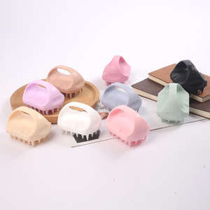 Cepillo de silicona puro de doble uso para cuero cabelludo, para champú en seco y húmedo, con rascador y masajeador de meridianos, producto para el cuidado y peinado del cabello de bebé, al por mayor - Product Image 1