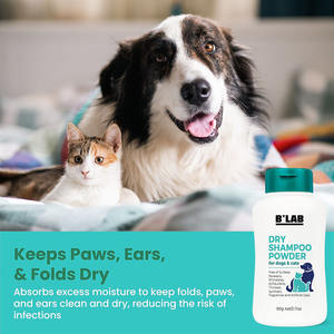 ผงทำความสะอาดสำหรับสัตว์เลี้ยงแบบไม่มีน้ำเสื้อโค้ทสำหรับดูแลสัตว์เลี้ยงไม่มีซัลเฟตแป้งพาราเบนไม่มีกลิ่นไม่ระคายเคืองผงแชมพูแห้งสำหรับสุนัขและแมว - Product Image 3
