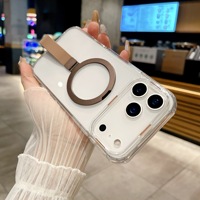Casing Magnetik Tali Genggam Kreatif dengan Stand, Kaca Temper PC, Pengisian Daya Nirkabel, Anti Jatuh 11-14, Tahan Banting untuk Lanyard