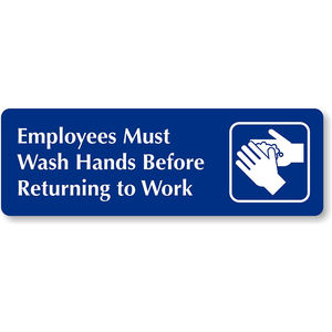 Fábrica de plástico personalizado al por mayor 9 "X 3" Empleados Tablero de señal de lavado a mano Tablero de lavado a mano Señal de cumplimiento de restaurante - Product Image 6