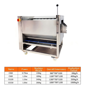 Mobile Fruit <b>Vegetable</b> Washing Peeling Machine Stainless Steel Supporting Equipment For Food Production Line - Product Image 2