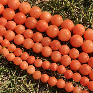 Perles en pierre de jade orange rondes en gros 6/8/10/12MM, perles lâches pour la fabrication de <span class=keywords><strong>bijoux</strong></span> DIY, <span class=keywords><strong>bracelets</strong></span> et colliers - Product Image 6